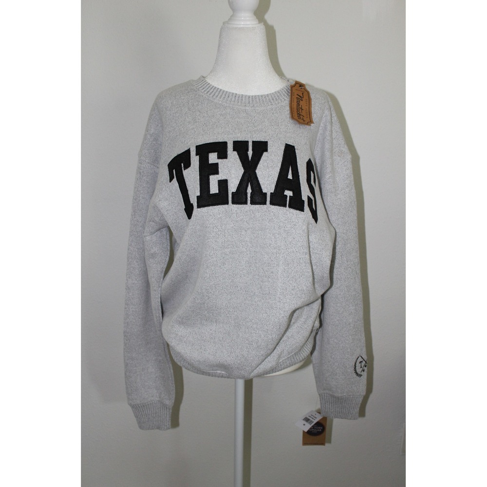 New York Popular Texas Crewneck Unisex Sweatshirt Gray Black Size M NWT